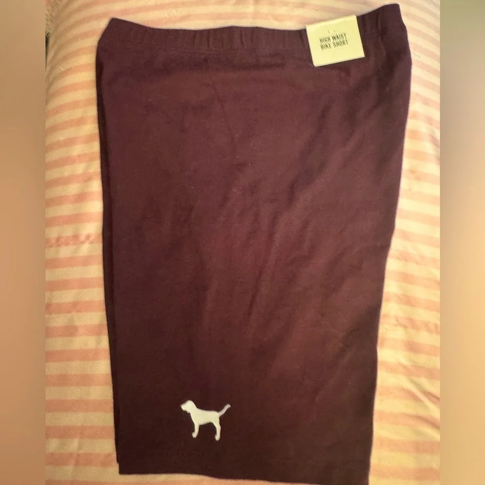 PINK Victoria’s Secret Maroon high waist Yoga Bike shorts - NWT - Size XS